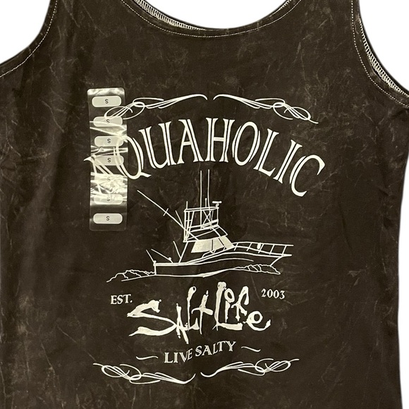 NWT Black “Aquaholic” Tank Top - Picture 3 of 3